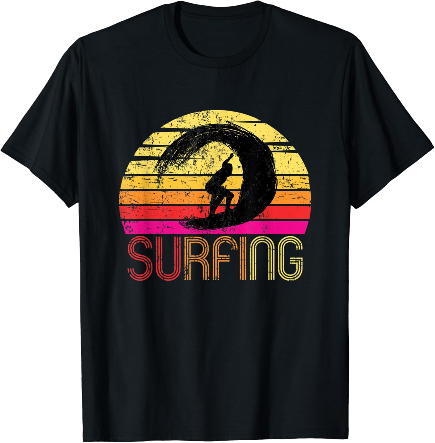 Vintage Retro Surfing Design Surfing Gift TShirt Amazon.co.uk Fashion